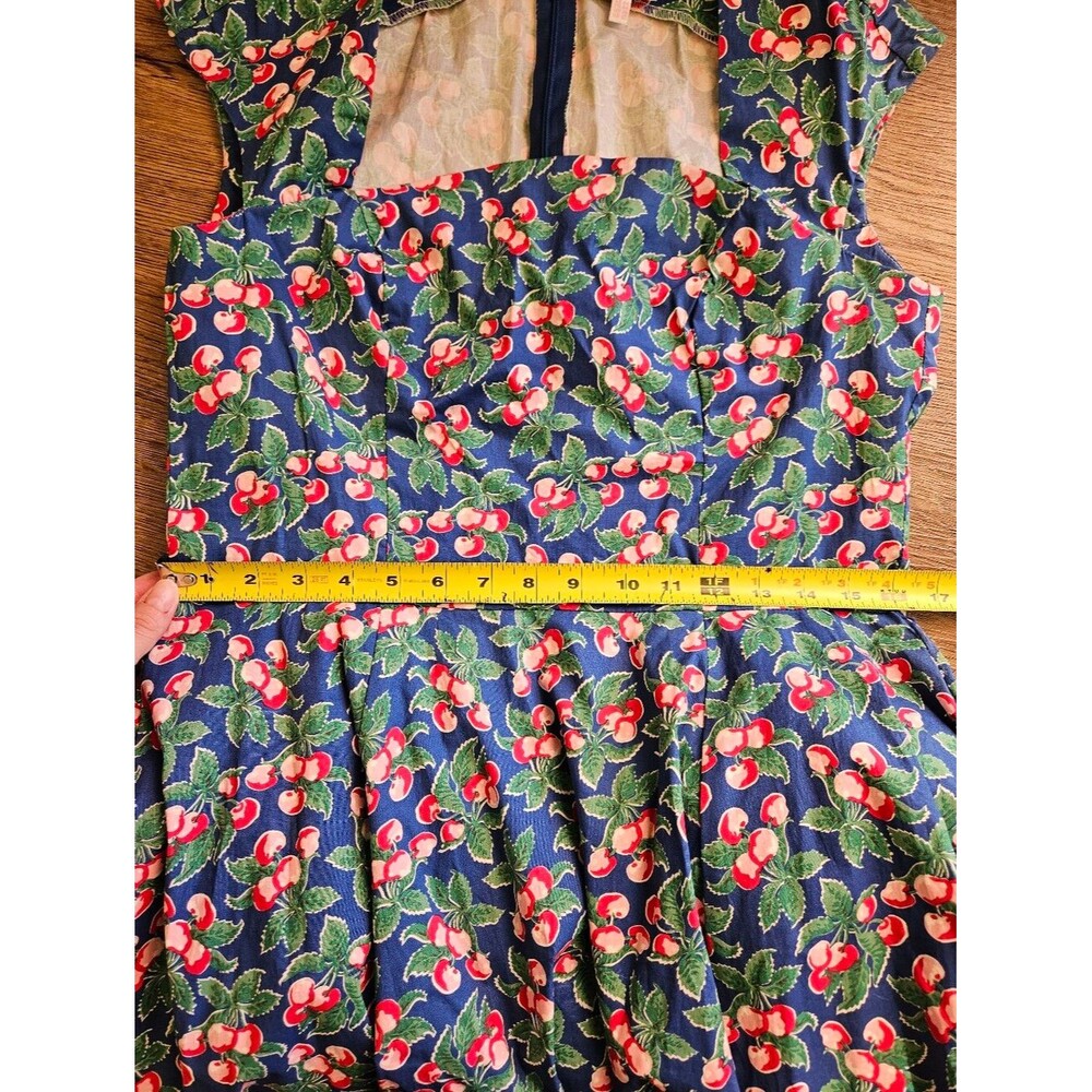 Emmy Design Sweden The Goodness Gracious Cherry Print Dress Vintage Style US 12 - Picture 10 of 12